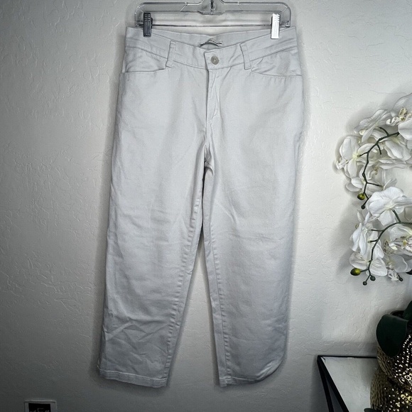 Lee Pants - Women's Lee Relaxed Straight Leg At The Waist Off-White Pants 8 Petite